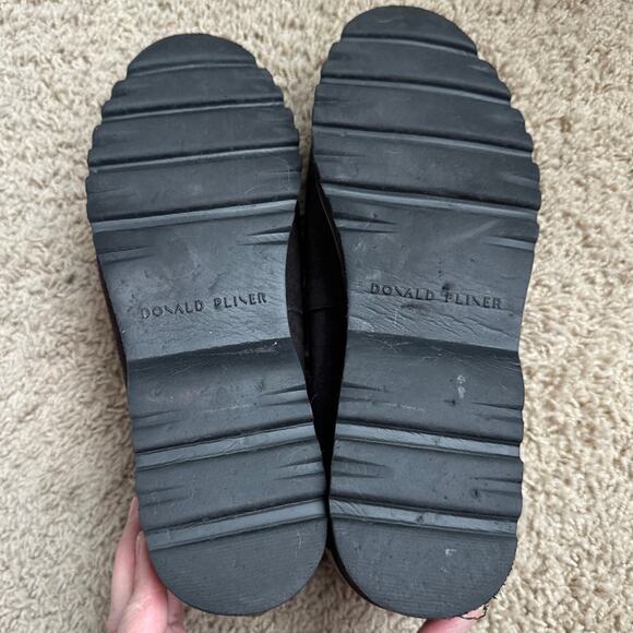 Donald Pliner Women's Clio Dark Brown Suede Patent Trim Loafers Size 7.5 M - Picture 7 of 9